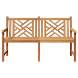 Garden Bench Brown 150 x 60 x 90 cm Solid teak wood - Top-Down View