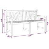Garden Bench Brown 150 x 60 x 90 cm Solid teak wood - Extra Image