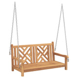 Garden Swing Bench 114 x 60 x 64 cm Solid Teak Wood