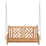 Garden Swing Bench 114 x 60 x 64 cm Solid Teak Wood