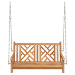 Garden Swing Bench 2 -seater 114 x 60 x 64 cm Solid Teak Wood