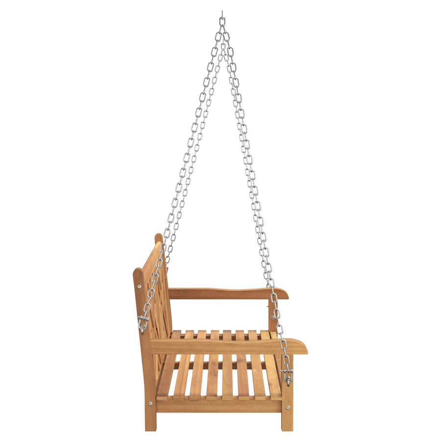 Garden Swing Bench 2 -seater 114 x 60 x 64 cm Solid Teak Wood