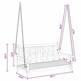 Swing Bench Other Brown 114 x 60 x 64 cm Solid teak wood - Extra Image