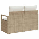 Garden Sofa with Cushion 120 x 62 x 69 cm. Poly Rattan