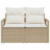 Garden Sofa with Cushion 120 x 62 x 69 cm. Poly Rattan