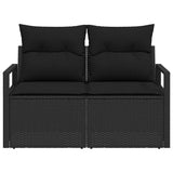 Garden Sofa with Cushion 120 x 62 x 69 cm. Poly Rattan