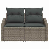 Garden Sofa with Cushion 123 x 62 x 69 cm Poly Rattan - Top-Down View