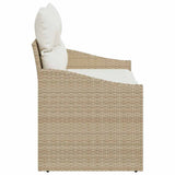 Garden Sofa with Cushion 123 x 62 x 69 cm Poly Rattan