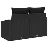 Garden Sofa with Cushion 123 x 62 x 69 cm Poly Rattan - Top-Down View