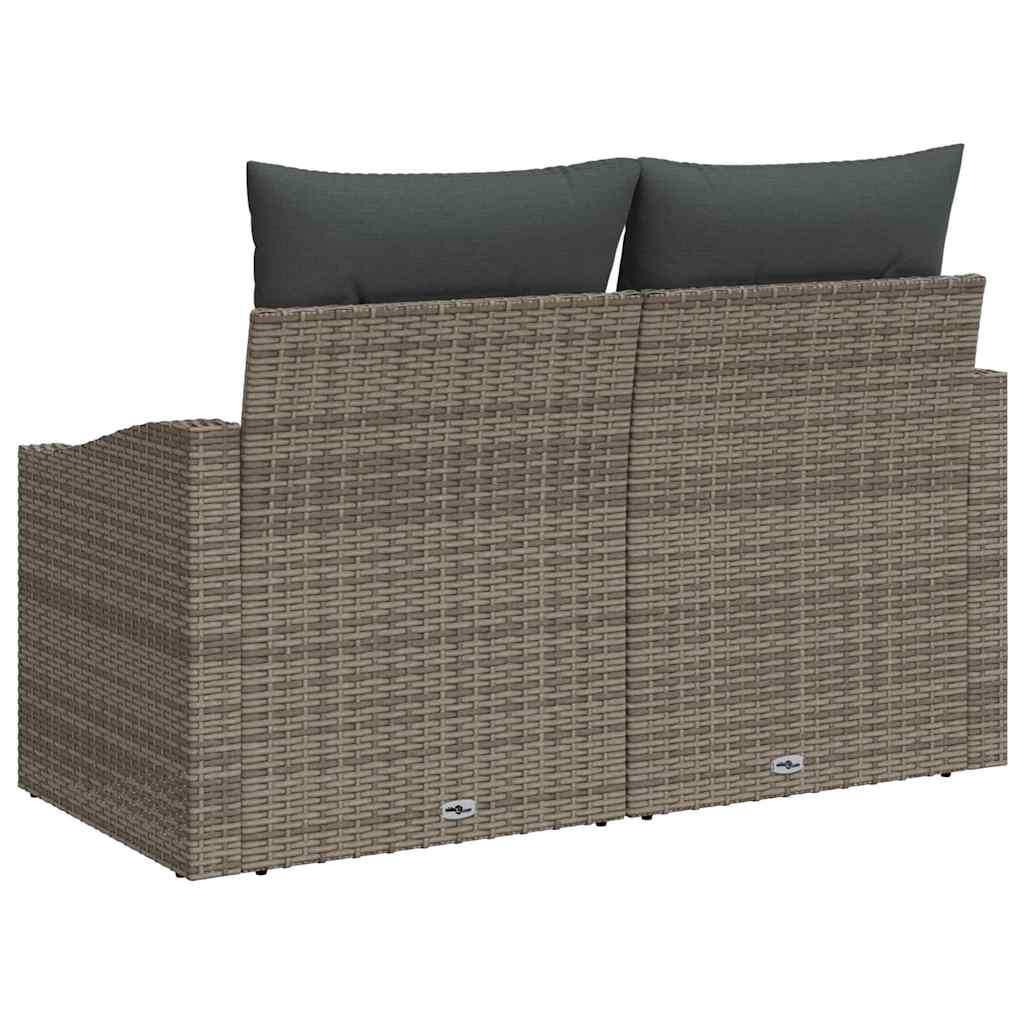 Garden Sofa with Cushion 123 x 62 x 69 cm Poly Rattan