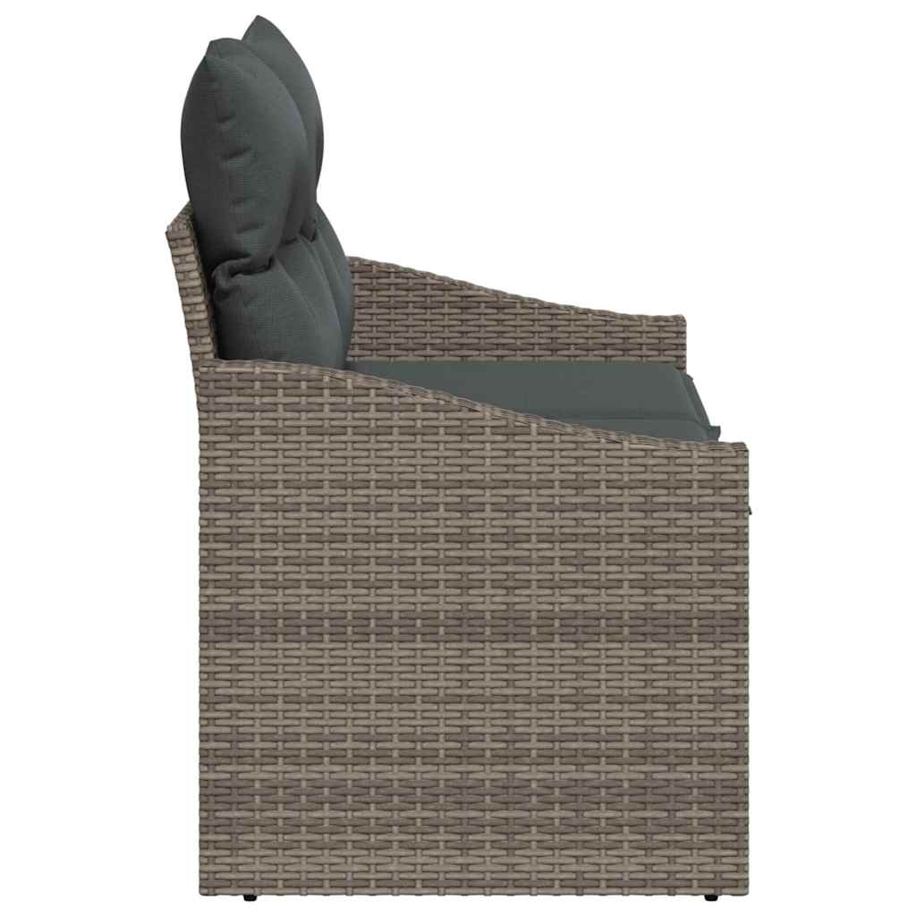 Garden Sofa with Cushion 123 x 62 x 69 cm Poly Rattan