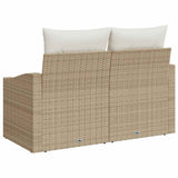 Garden Sofa with Cushion 123 x 62 x 69 cm Poly Rattan - Top-Down View