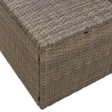 Garden Sofa with Cushion Grey 184 x 62 x 69 cm Poly Rattan - Rear View