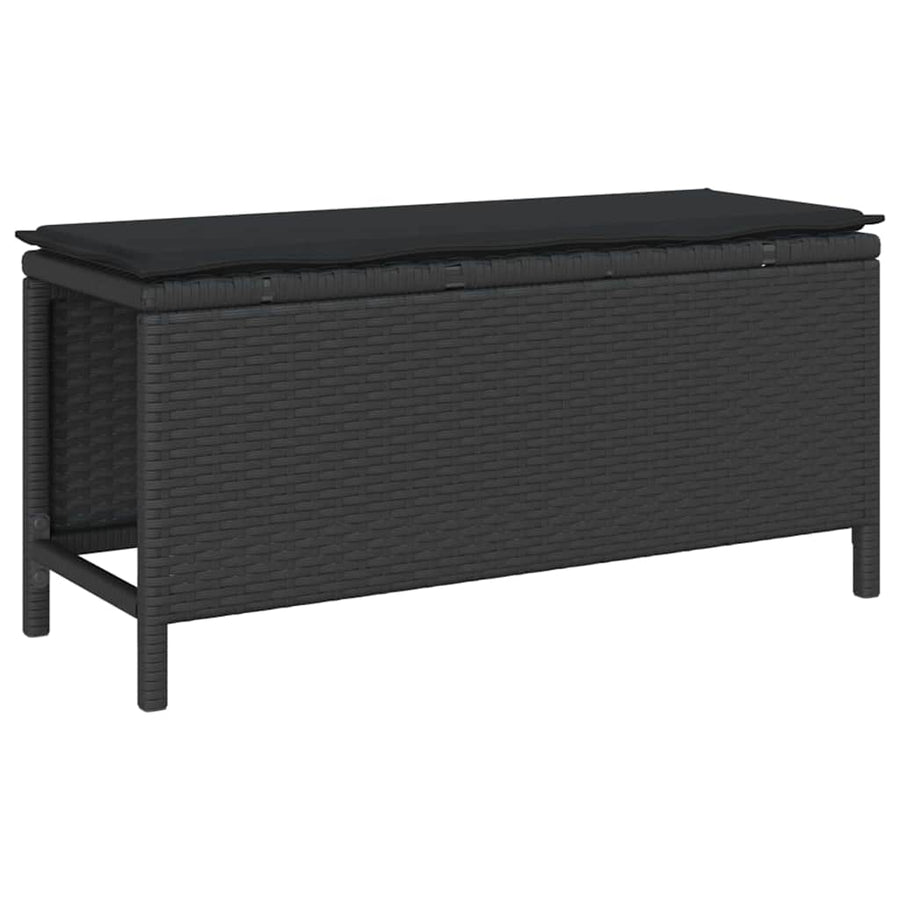 Garden Dining Set 3 pcs Black Poly Rattan