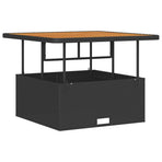 Garden Dining Set 3 pcs Black Poly Rattan