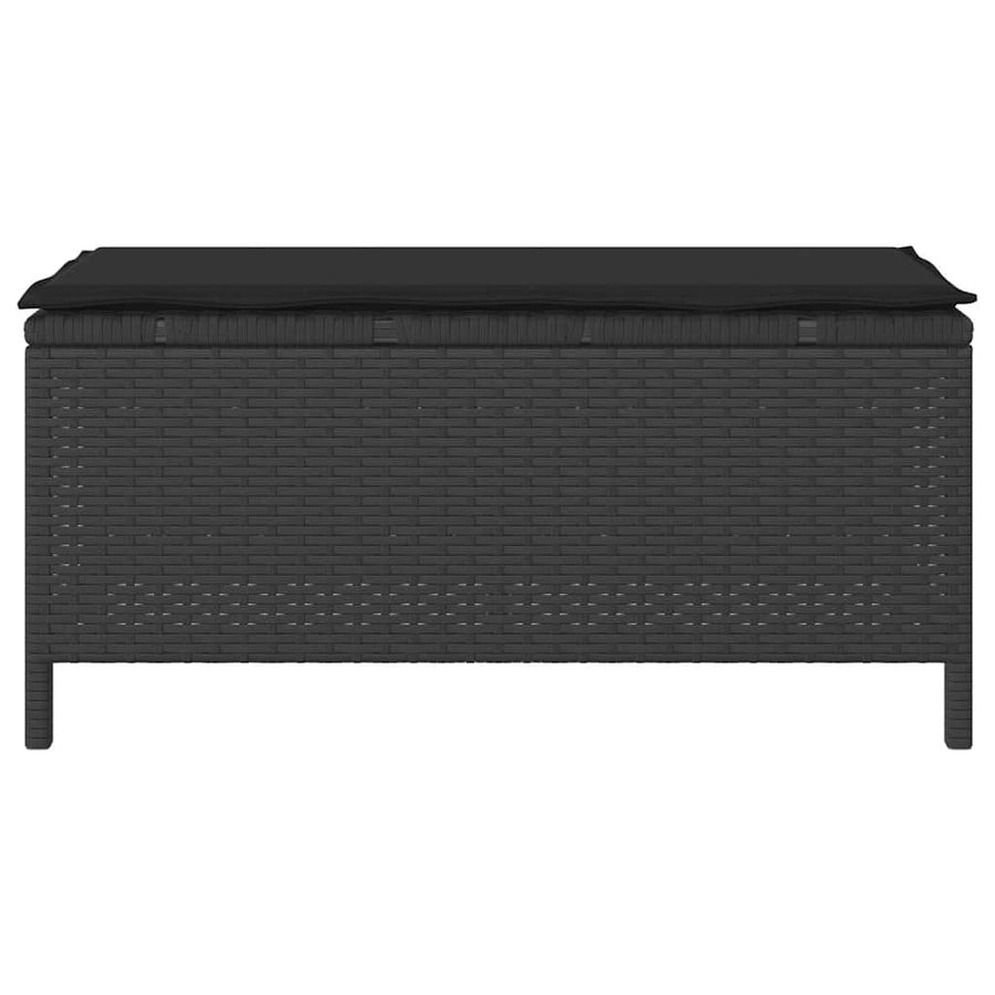 Garden Dining Set 3 pcs Black Poly Rattan