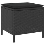 Garden Dining Set Black Poly rattan - Rear View