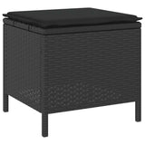 Garden Dining Set 4 pcs Black Poly Rattan
