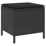 Garden Dining Set 4 pcs Black Poly Rattan
