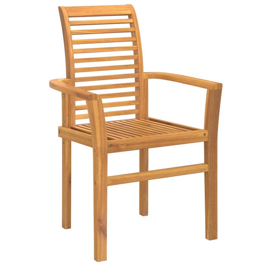 Dining Chair 4 pcs Solid Teak Wood Brown 62 x 55 x 94 cm