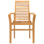 Dining Chair 4 pcs Solid Teak Wood Brown 62 x 55 x 94 cm
