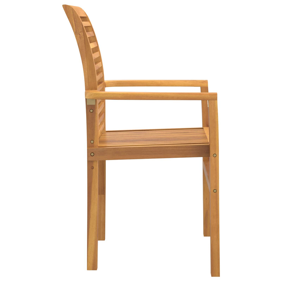 Dining Chair 4 pcs Solid Teak Wood Brown 62 x 55 x 94 cm