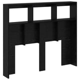 Headboard Black Oak 120 x 17 x 102 cm Engineered Wood