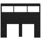 Headboard Black Oak 120 x 17 x 102 cm Engineered Wood