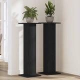 Plant Stand 2 pcs Black Oak 30 x 30 x 95 cm Engineered wood