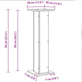 Plant Stand 2 pcs Black Oak 30 x 30 x 95 cm Engineered wood - Extra Image