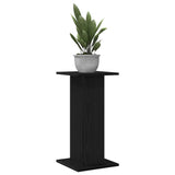 Speaker Stands with Shelf Black oak Engineered wood - Side View