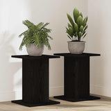 Plant Stand 2 pcs Black Oak 30 x 30 x 40 cm Engineered wood