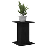 Plant Stand 2 pcs Black Oak 30 x 30 x 40 cm Engineered wood - Side View