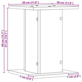 Plant Stand 2 pcs Black Oak 30 x 30 x 40 cm Engineered wood