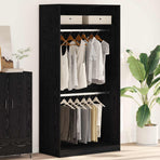 Wardrobe Black Oak 100 x 50 x 200 cm Engineered Wood