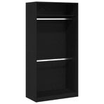Wardrobe Black Oak 100 x 50 x 200 cm Engineered Wood
