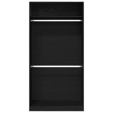 Wardrobe with Shelf Black Oak 100 x 50 x 200 cm Engineered Wood