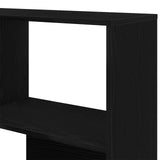 Wardrobe 6-Tier 85 x 85 x 140 cm Engineered Wood Black Oak - Close-Up Angle