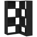 Wardrobe 6-Tier 85 x 85 x 140 cm Engineered Wood Black Oak - Front View