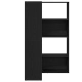 Wardrobe 6-Tier 85 x 85 x 140 cm Engineered Wood Black Oak - 45-Degree Angle