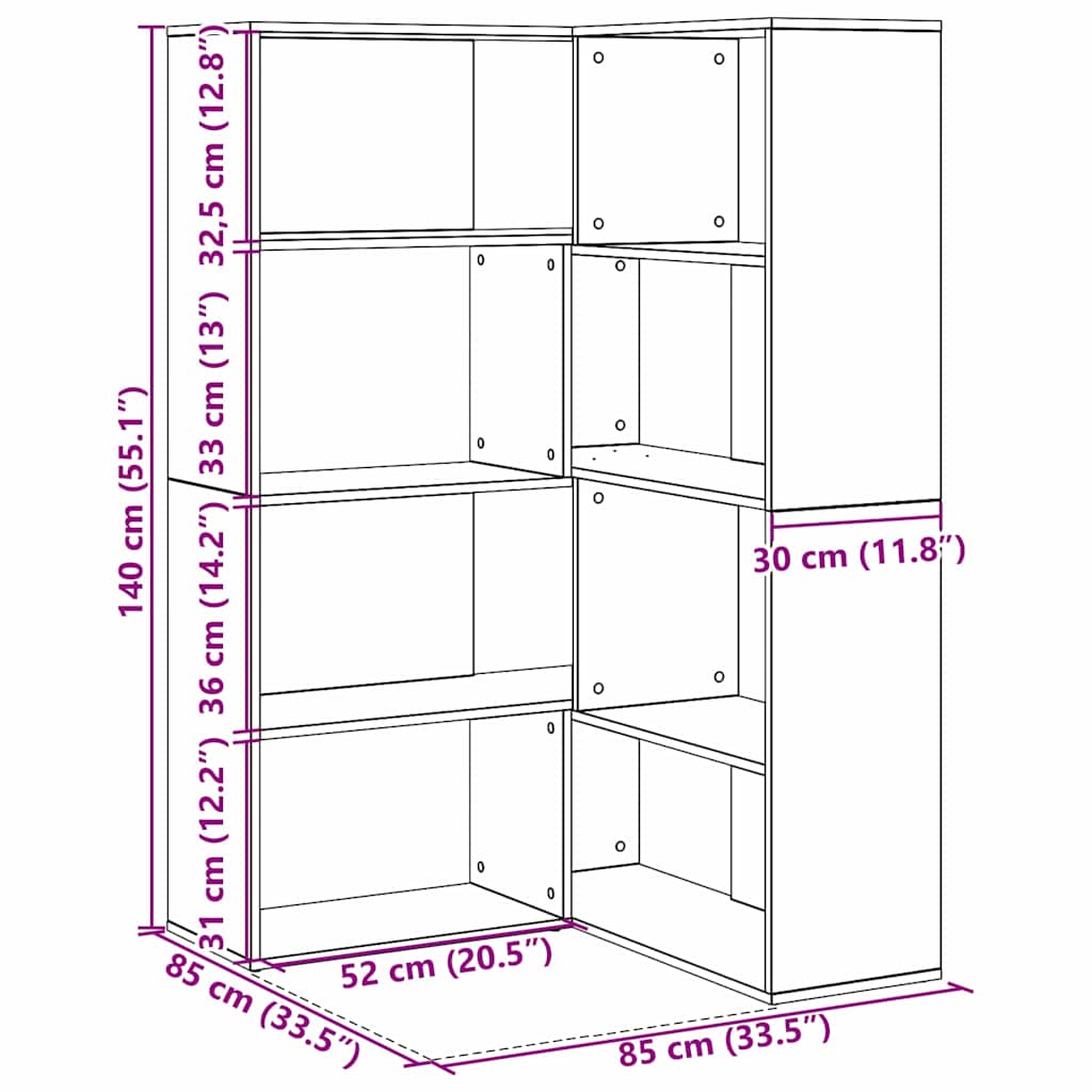Wardrobe 2 pcs Black Oak 85 x 85 x 140 cm Engineered Wood