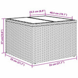 Garden Sofa Set with Cushion 7 pcs Black Poly Rattan - Extra Image