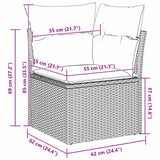 Garden Sofa Set 5 pcs 242.5 x 132.5 x 85 cm Poly rattan - Extra Image