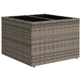 Garden Sofa Set 7 pcs Grey 55 x 55 x 37 cm Poly rattan - Rear View