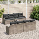 Garden Sofa Set 9 pcs Grey 55 x 55 x 37 cm Poly rattan - Side View