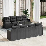 Garden Sofa Set Black 55 x 55 x 37 cm Poly Rattan