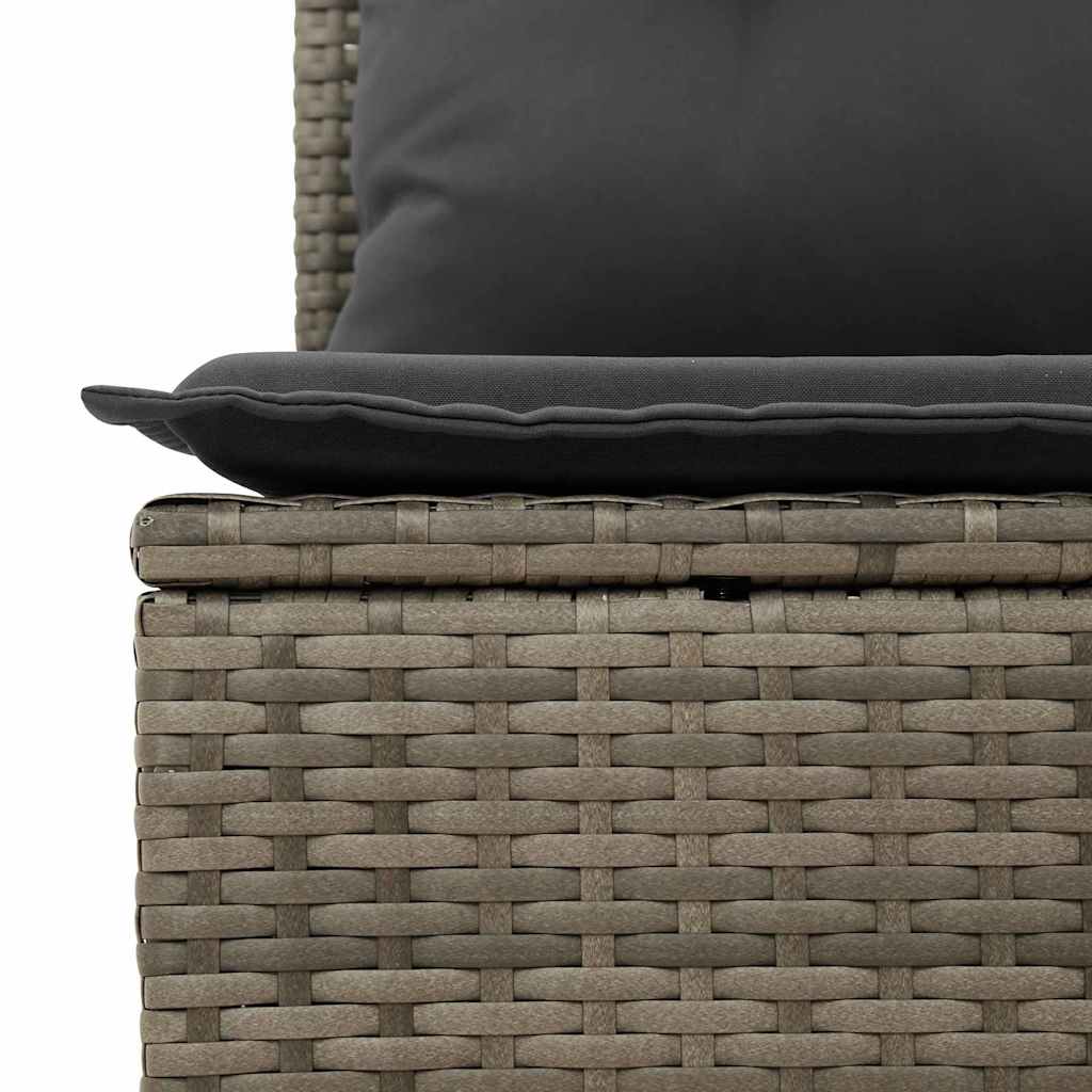 Garden Sofa Set Grey Poly Rattan