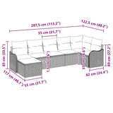 Garden Sofa Set Grey Poly Rattan - Extra Image