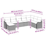 Garden Sofa Set 8 pcs Black Poly Rattan - Extra Image