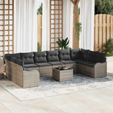 Garden Sofa Set Grey 55 x 55 x 37 cm Poly Rattan
